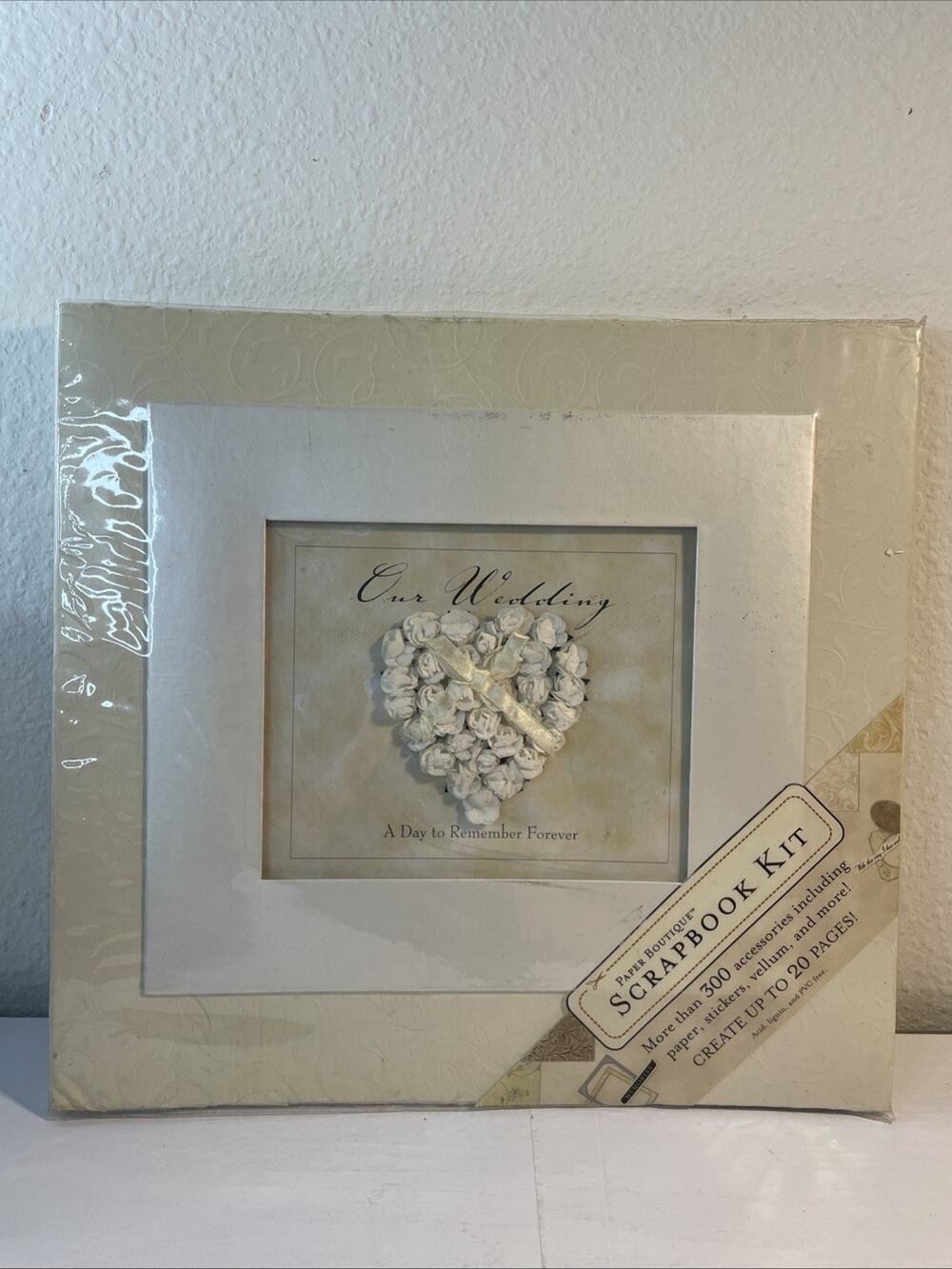 Vintage Paper Boutique Wedding Scrapbook Album Kit 20 Pages Crafts NIP